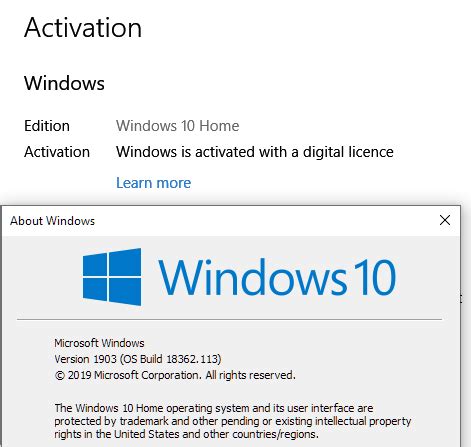 Windows 10 version 1903 activator